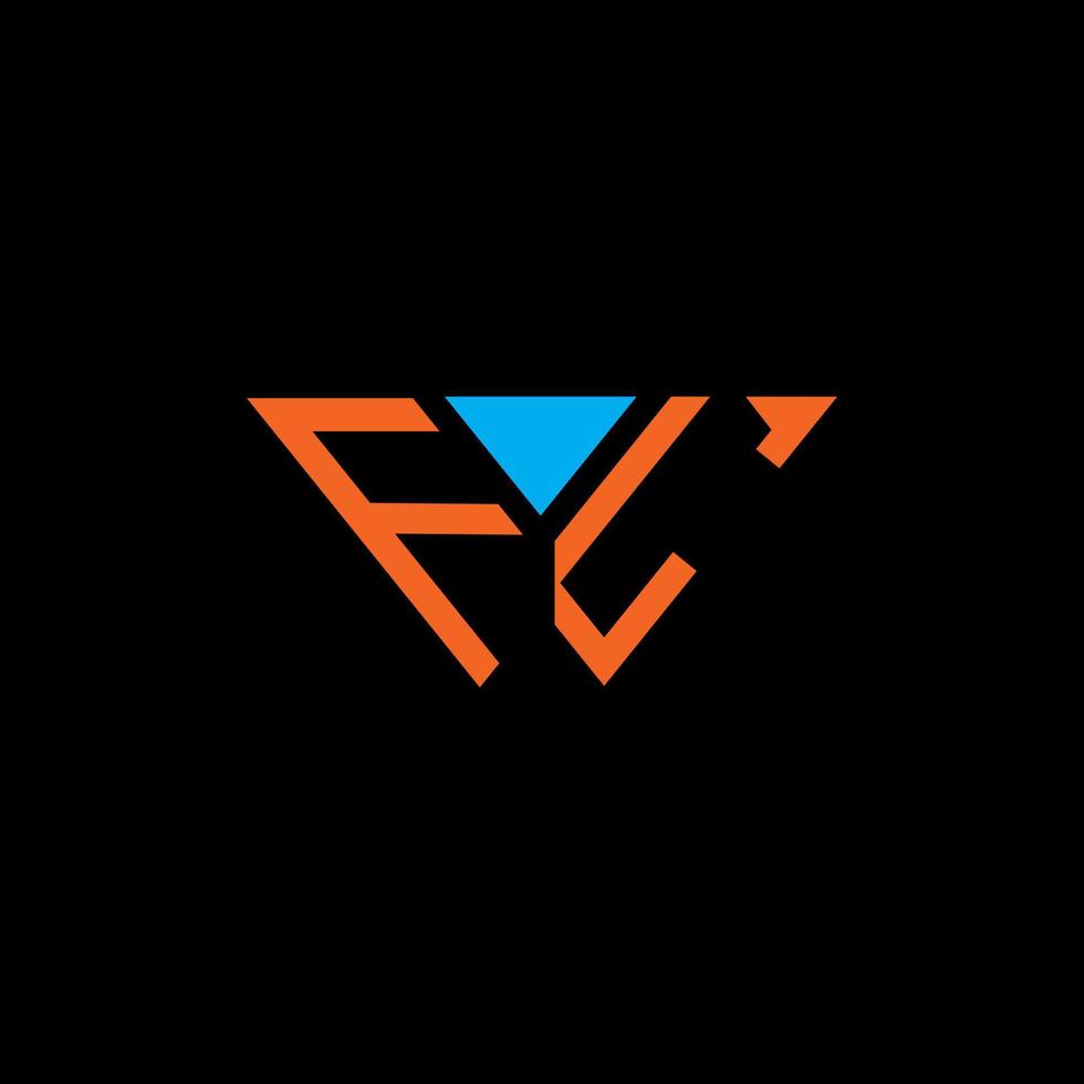 création de logo de lettre fc avec graphique vectoriel, création de logo abc simple et moderne. vecteur