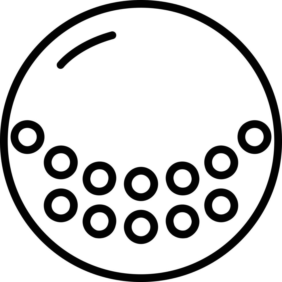 icône de ligne de balle de golf vecteur