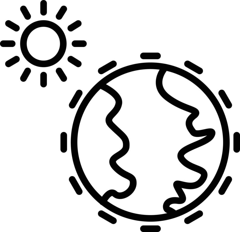 icône de ligne d'atmosphère vecteur