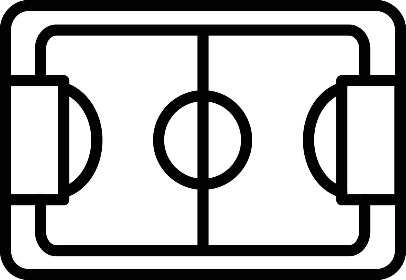 icône de ligne de terrain de football vecteur