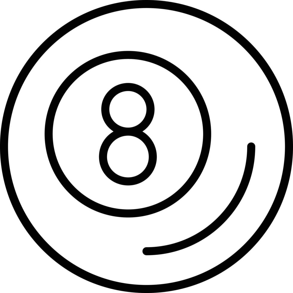 icône de ligne de 8 boules vecteur