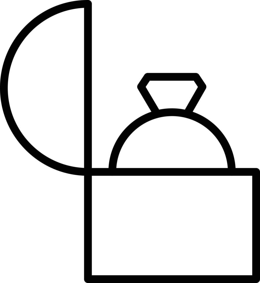 icône de la ligne de l'anneau vecteur