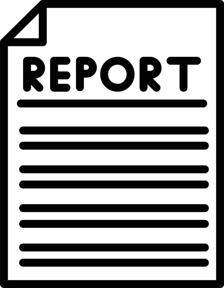 icône de ligne de rapport vecteur