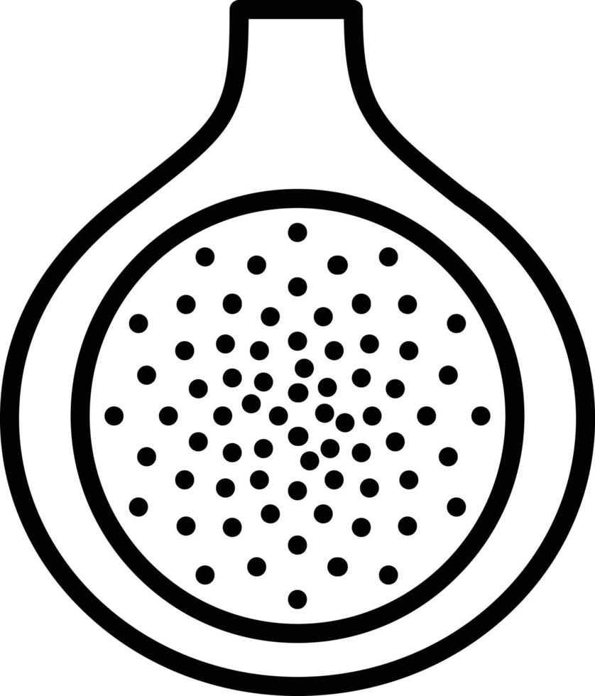 icône de ligne de figue vecteur