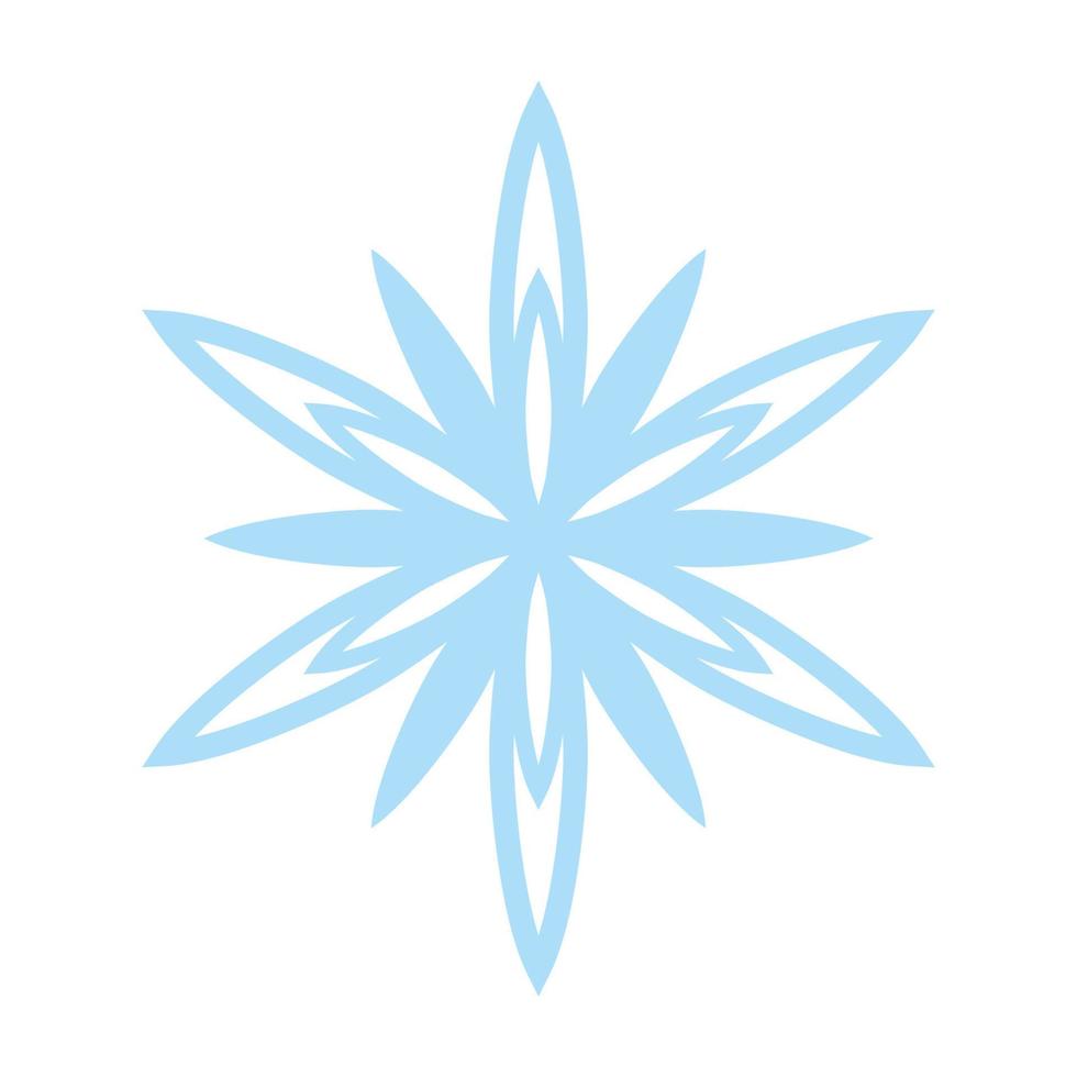 icône de flocon de neige, symbole de neige vecteur isolé sur fond blanc