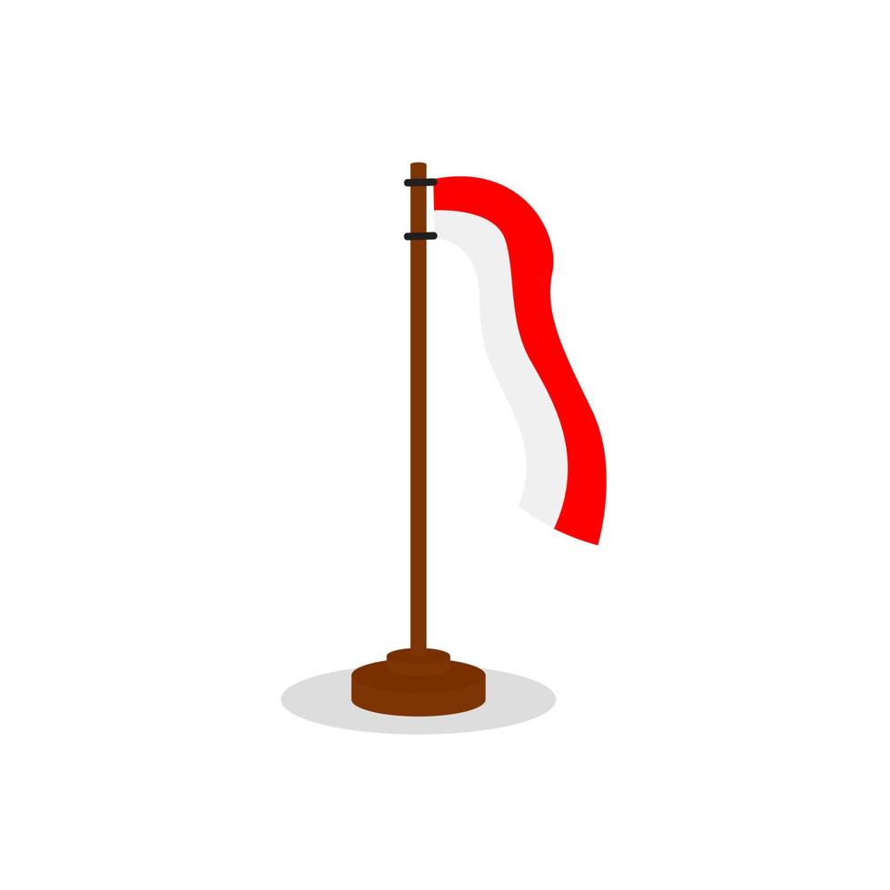 drapeau indonésien, vecteur de ruban de drapeau indonésien, drapeaux rouges et blancs indonésiens