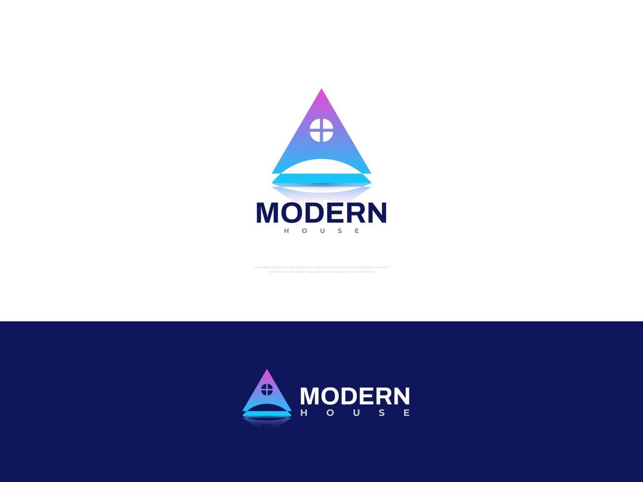 création de logo de maison simple et moderne avec lettre un concept. logo ou icône de maison colorée. convient aux logos de l'immobilier, de la construction, de l'architecture et du bâtiment vecteur