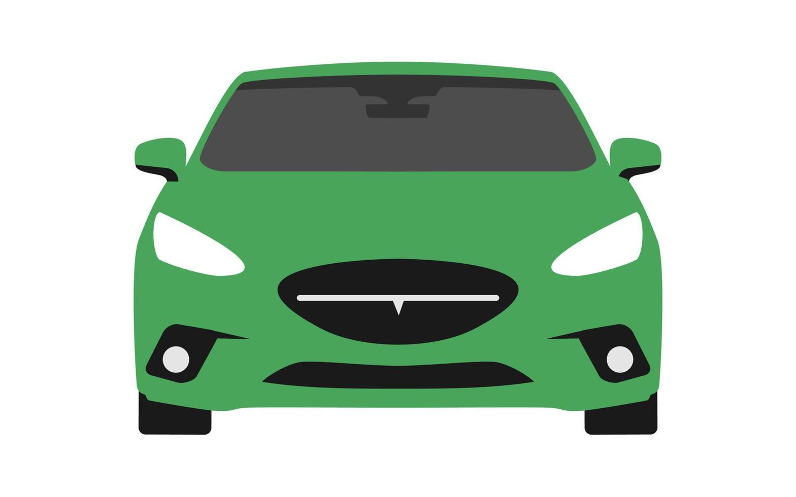 voiture vecteur vue de face couleur verte