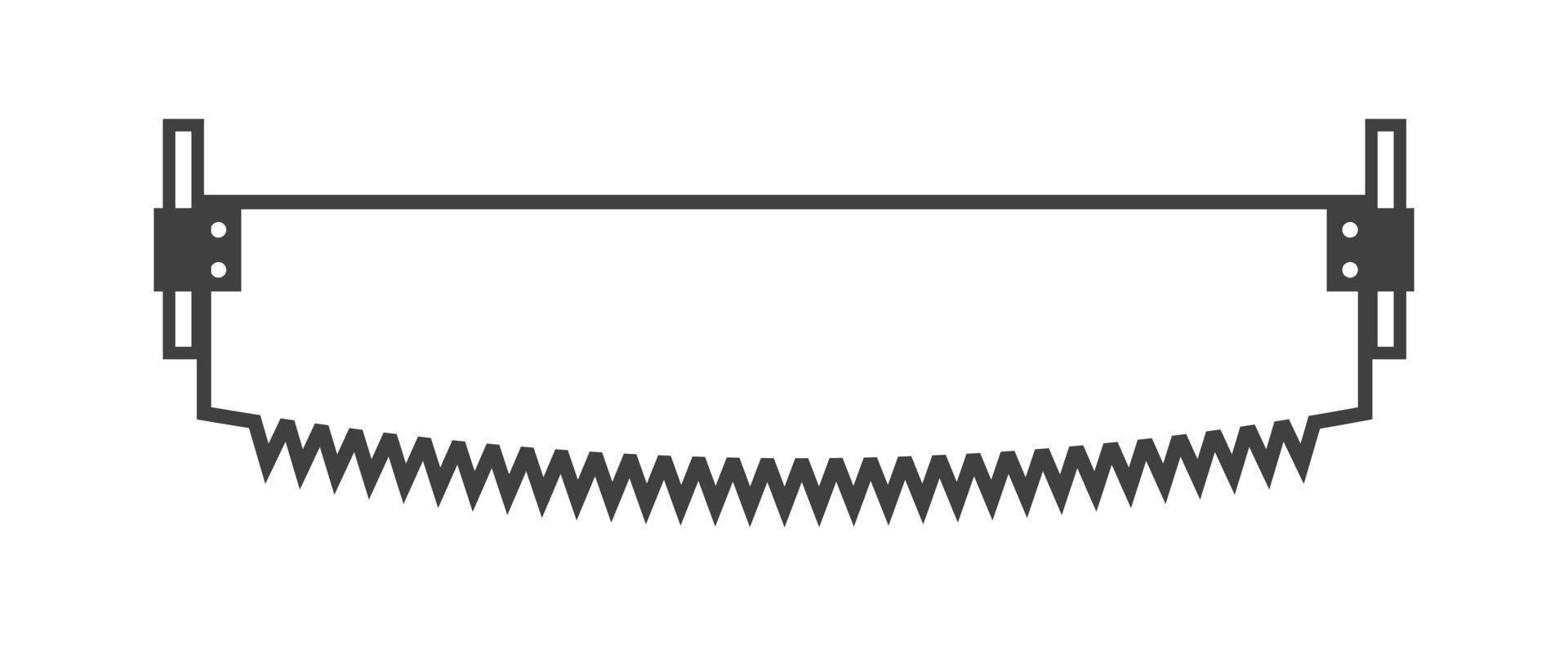 vecteur de scie à main isolé sur fond blanc
