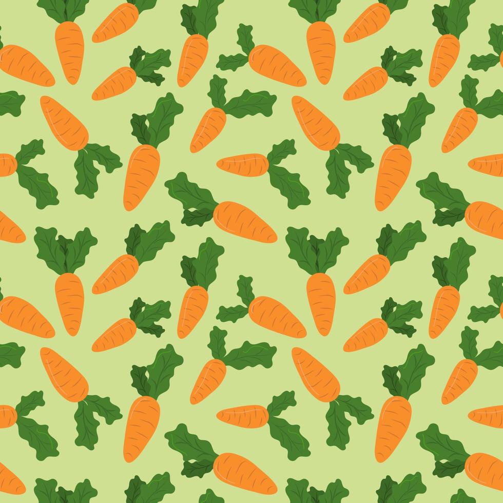 un motif de carottes du jardin. récolte en automne. illustration transparente sur un thème d'automne avec une carotte. impression pour textiles vecteur