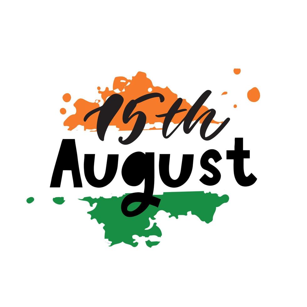 fond de couleur de drapeau national indien créatif avec roue d'ashoka, affiche élégante, conception de bannière ou de flyer pour le 15 août, célébration de la fête de l'indépendance. vecteur