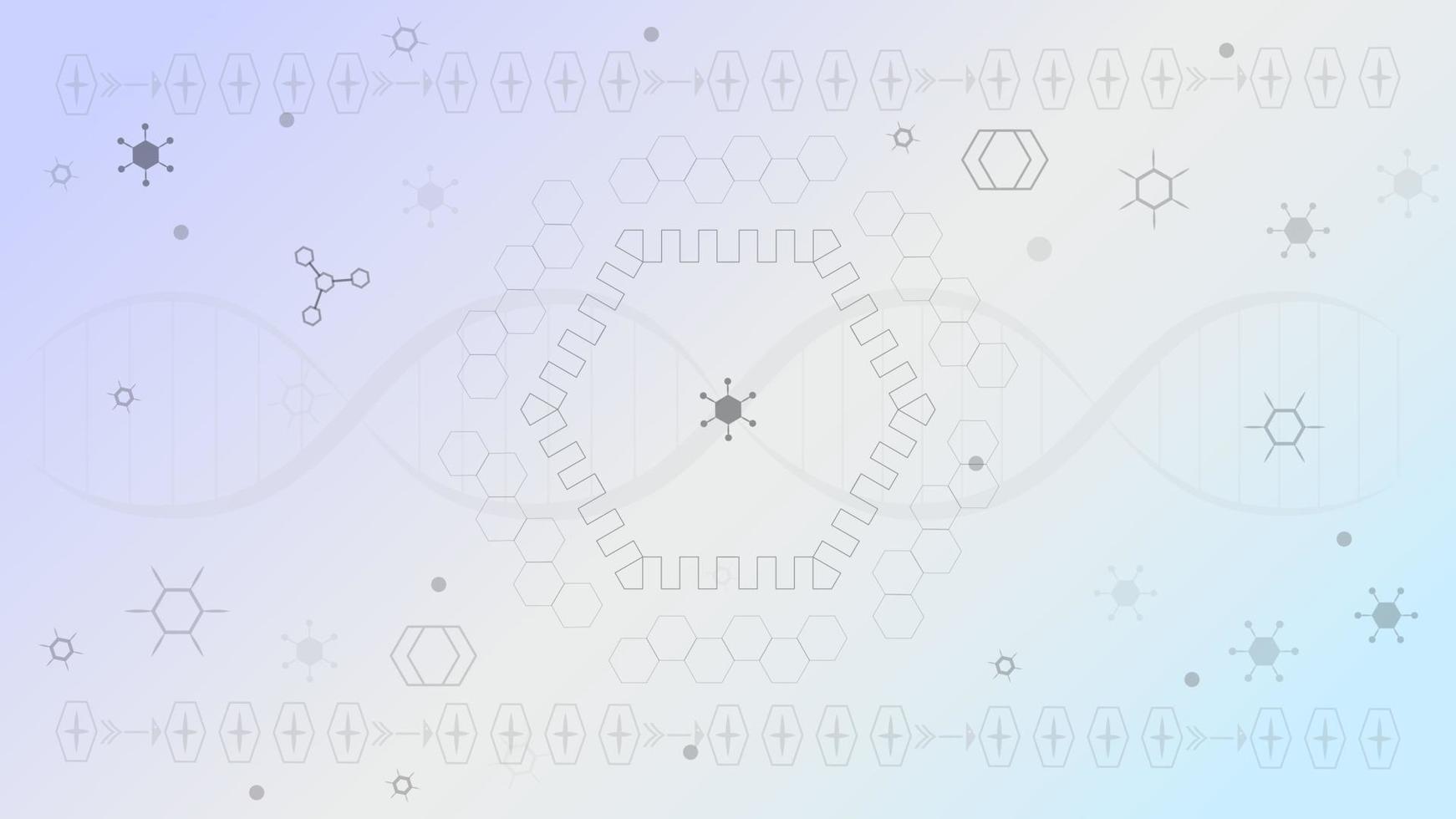 molécules d'adn pour l'interface hi-tec technologie numérique abstraite blanche, illustration vectorielle vecteur