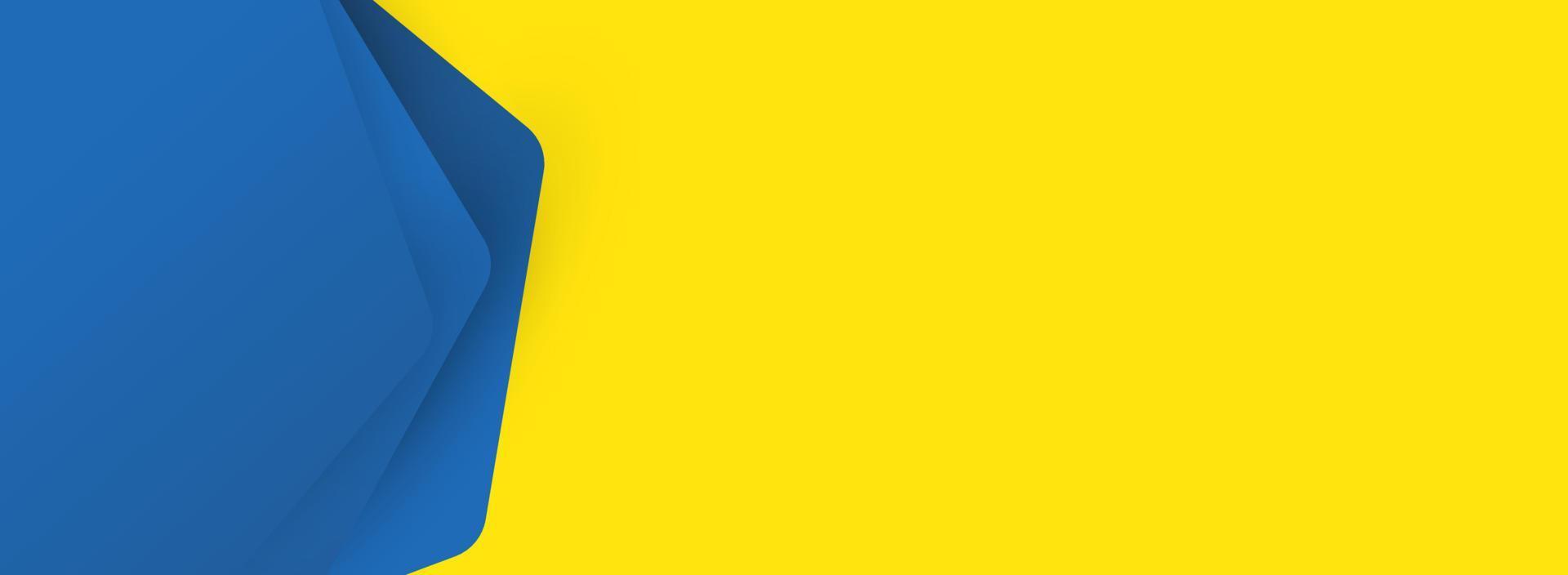 bannières modernes pour la conception de sites Web. conception de fond abstrait bleu et jaune en vecteur et illustration