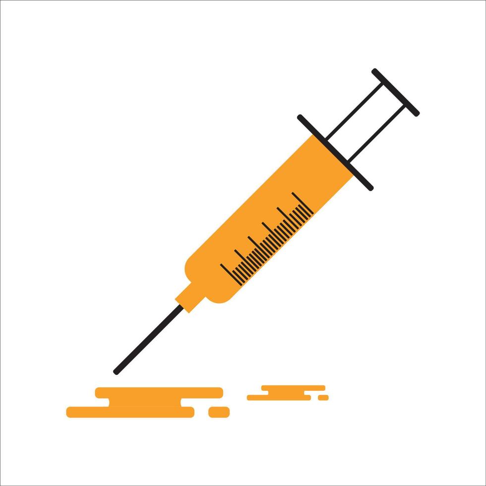 création vectorielle de logo d'icône de seringue vecteur