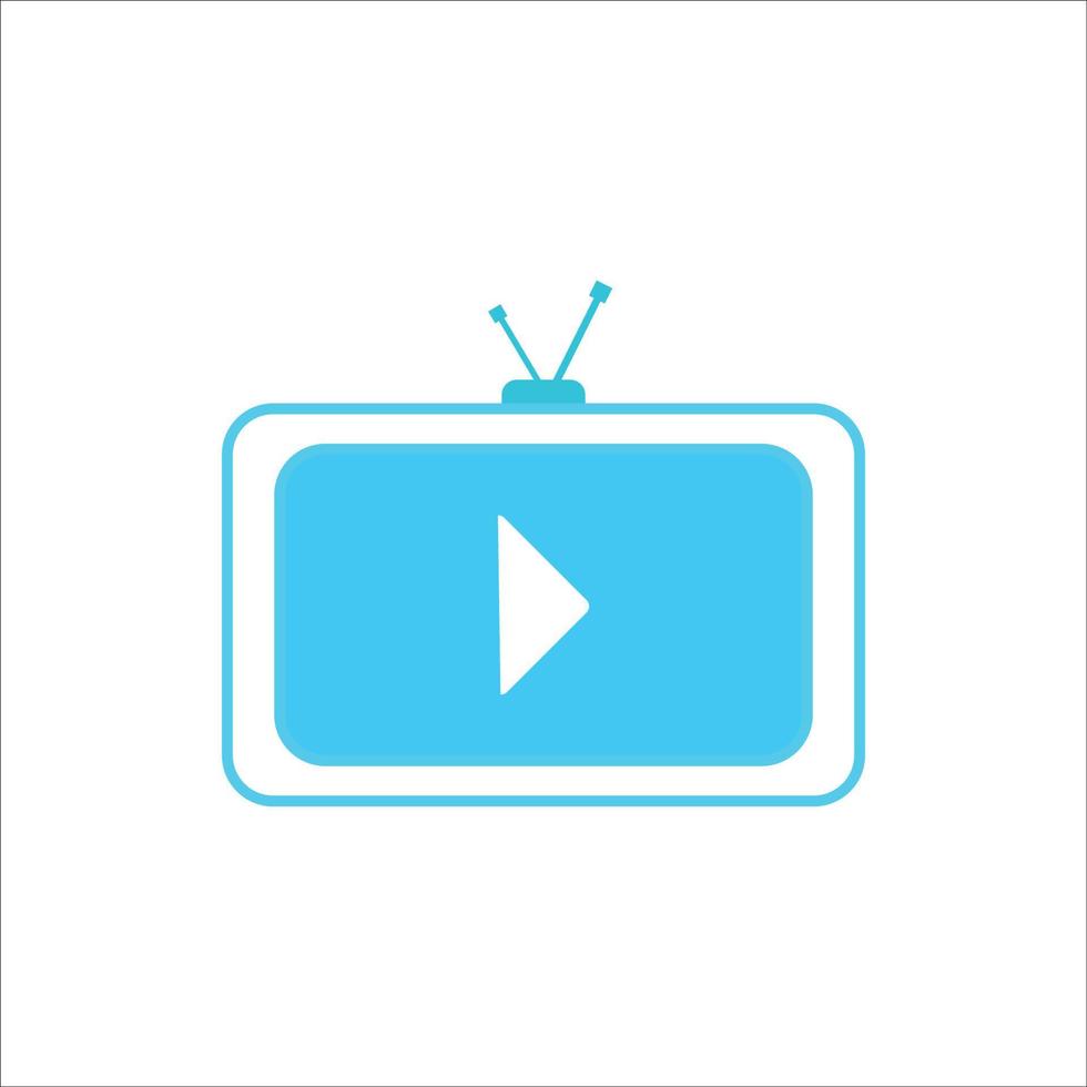 création vectorielle de logo d'icône de télévision vecteur