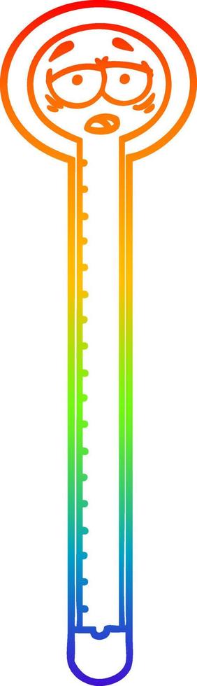 arc-en-ciel, gradient, ligne, dessin, dessin animé, thermomètre vecteur