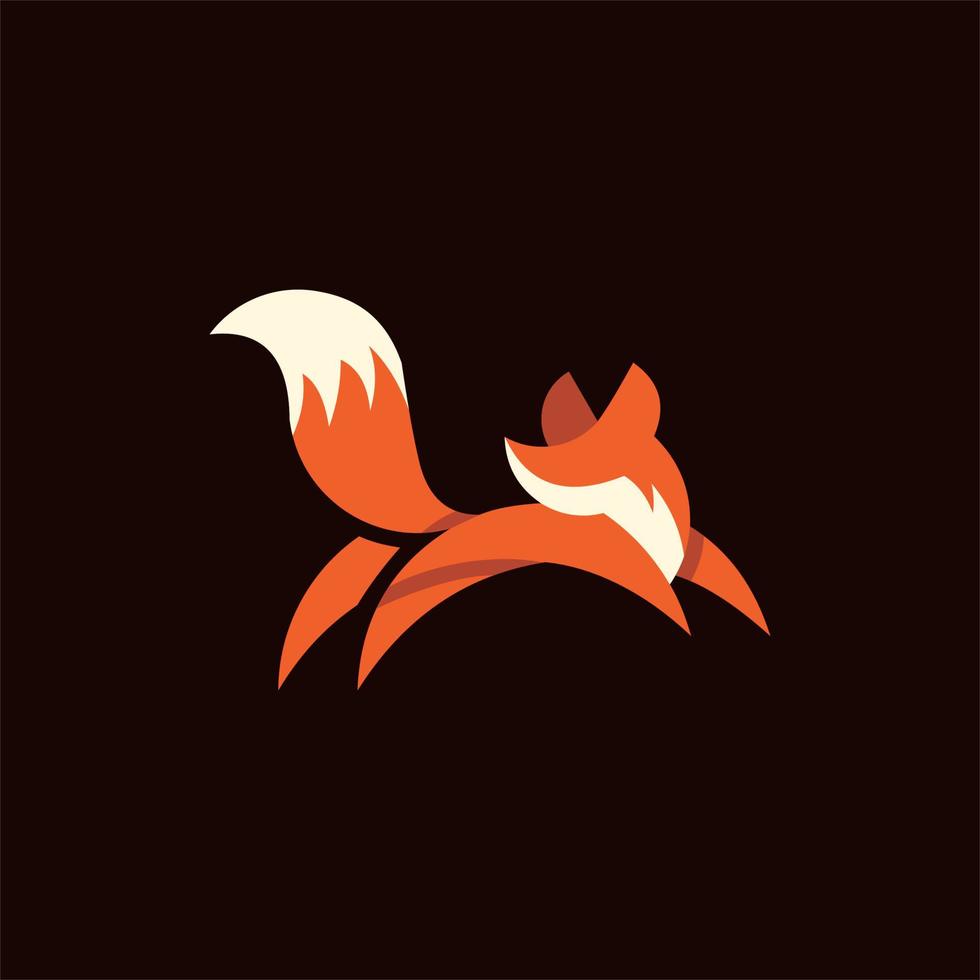 jump foxy logo créatif moderne vecteur