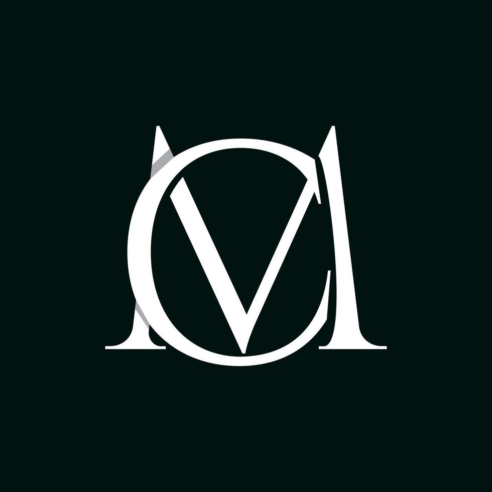 lettre cm monogramme simple logo vecteur