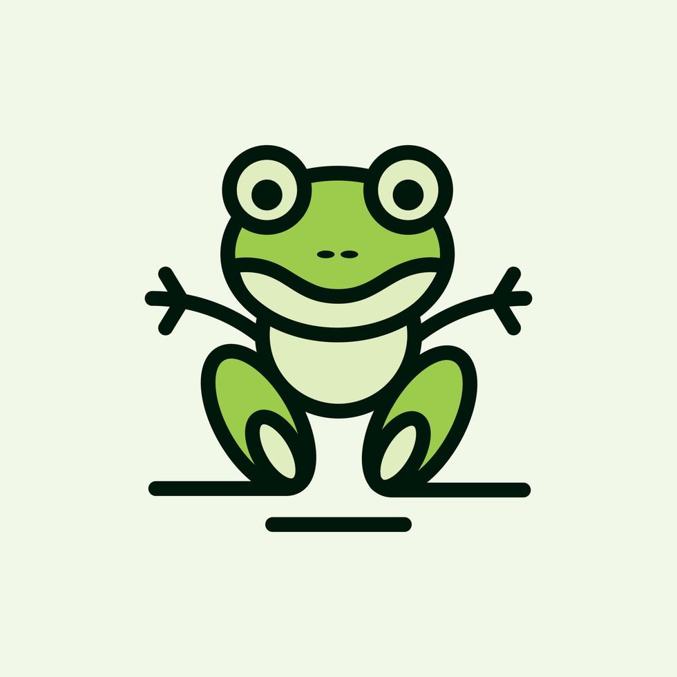 grenouille sautant illustration logo vecteur