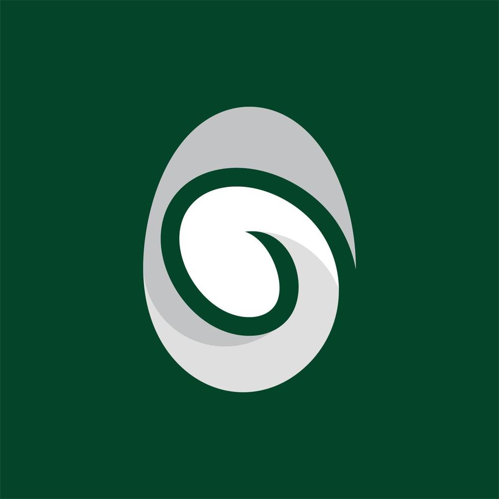 logo de l'écologie de la nature de la feuille d'oeuf vecteur