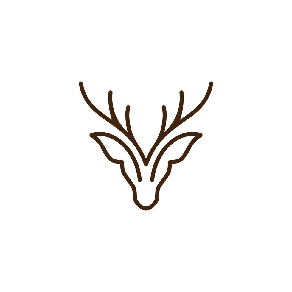 vecteur de conception de logo créatif tête de cerf