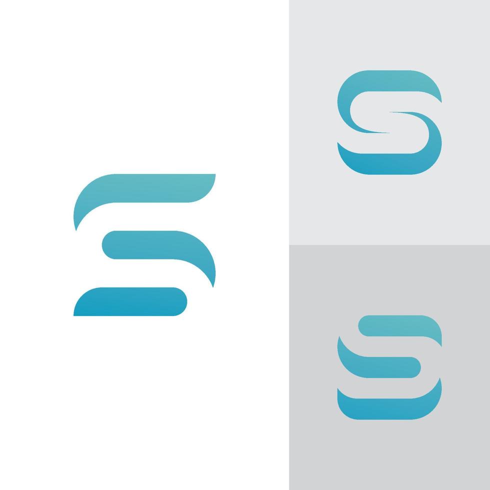 conception et modèle de logo s. icône créative s initiales basées sur des lettres dans le vecteur. vecteur
