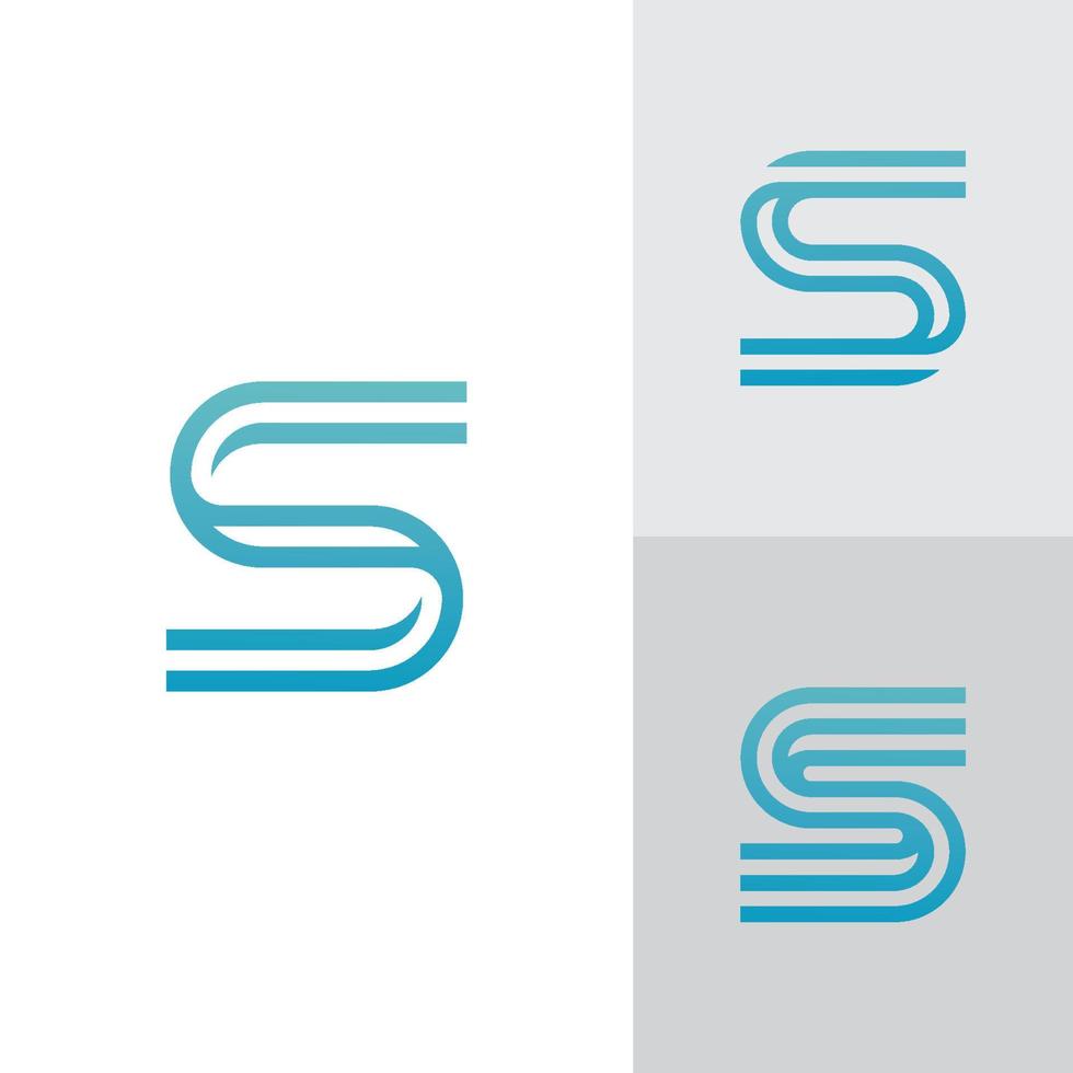 conception et modèle de logo s. icône créative s initiales basées sur des lettres dans le vecteur. vecteur