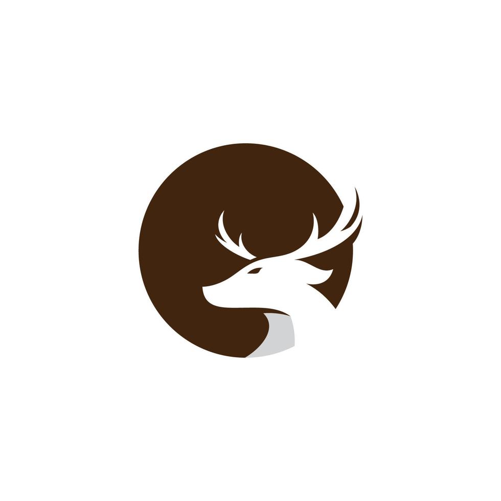 vecteur de conception de logo créatif tête de cerf