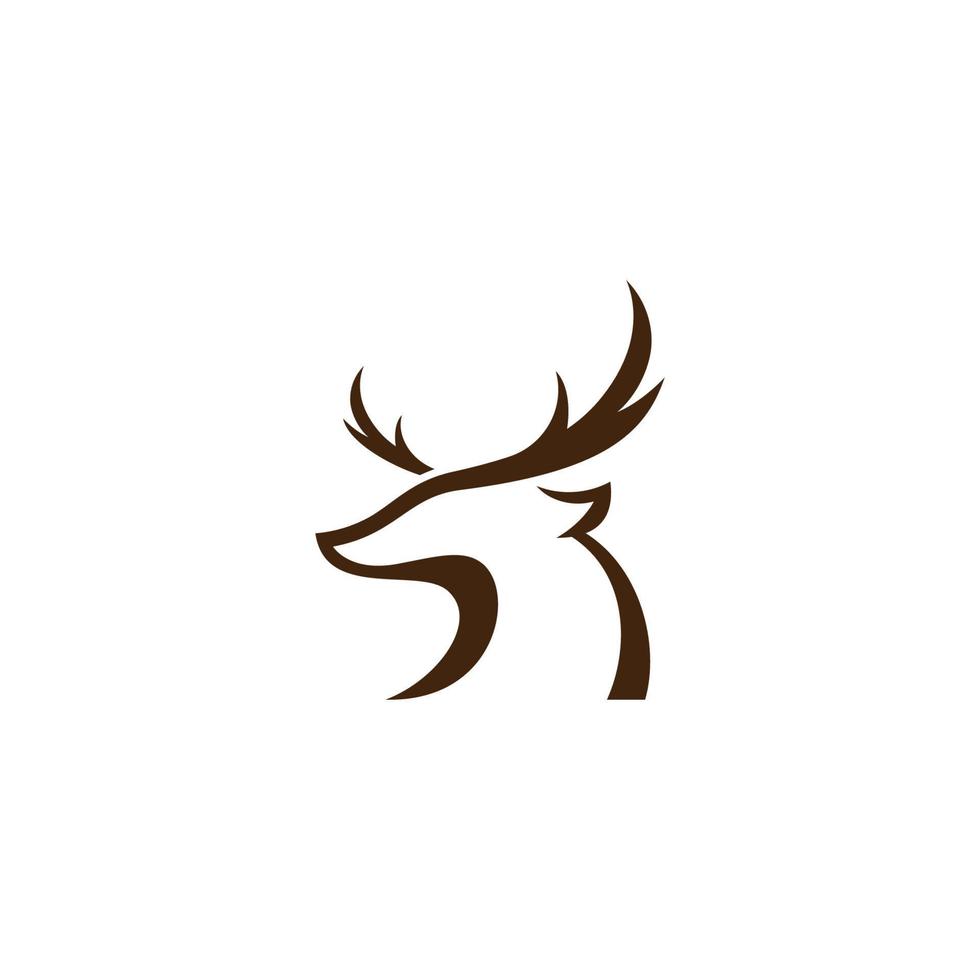 vecteur de conception de logo créatif tête de cerf