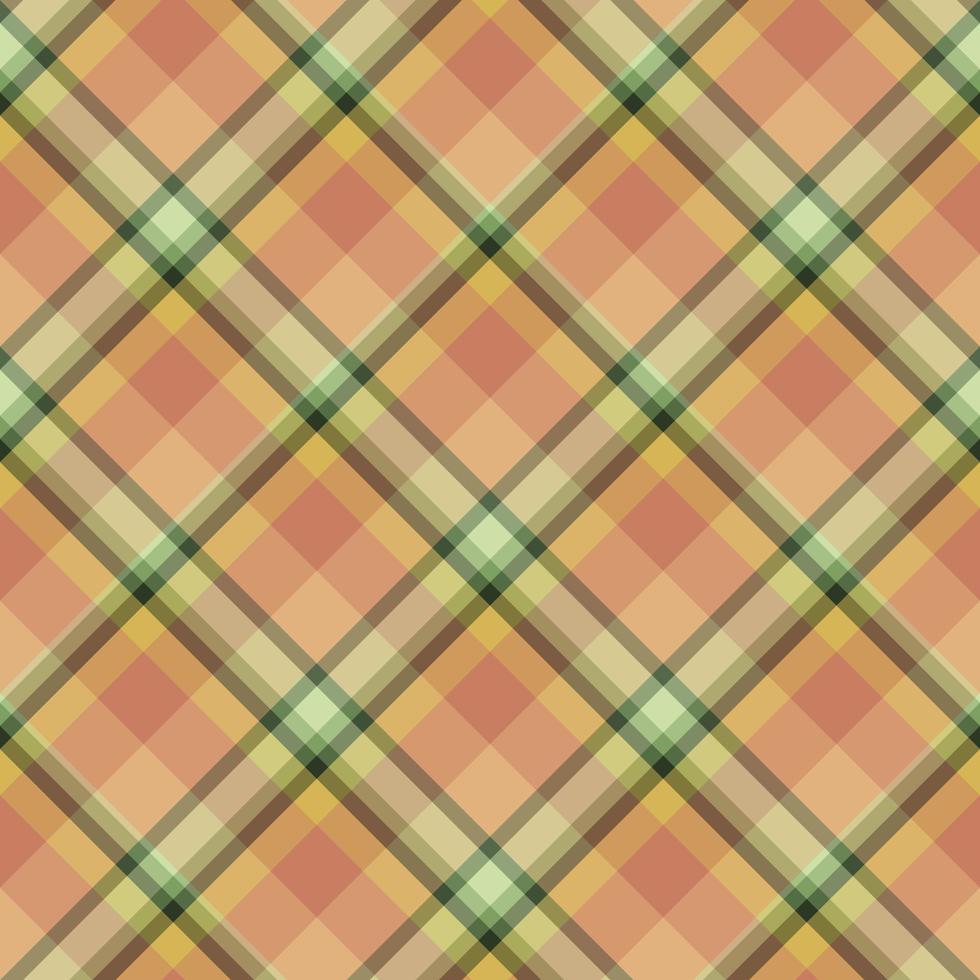 modèle sans couture dans des couleurs vertes et oranges pour le plaid, le tissu, le textile, les vêtements, la nappe et d'autres choses. image vectorielle. 2 vecteur