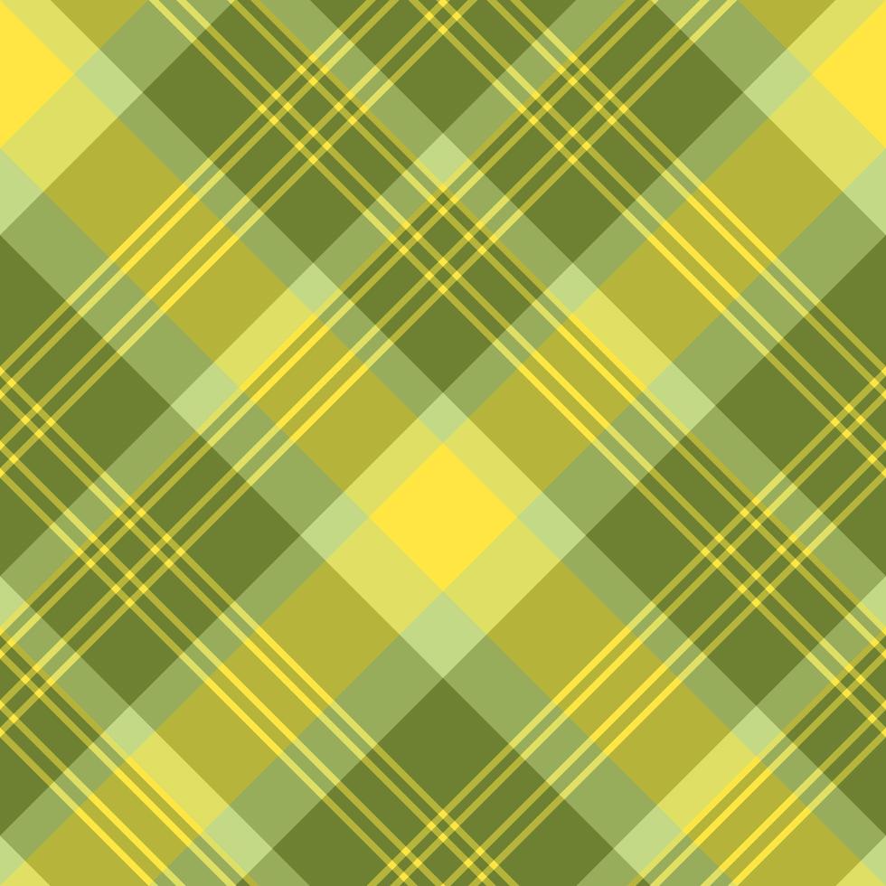 motif sans couture dans de superbes couleurs jaunes et vertes pour le plaid, le tissu, le textile, les vêtements, la nappe et d'autres choses. image vectorielle. 2 vecteur