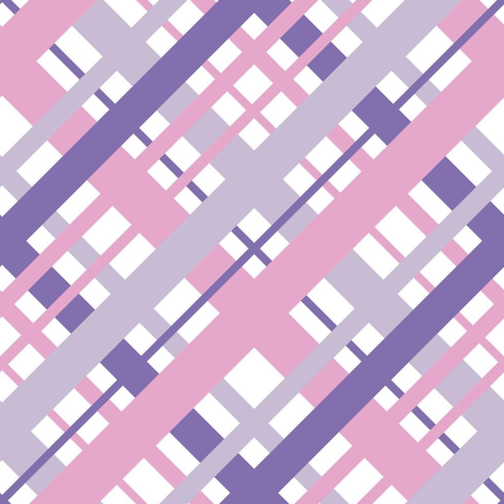 motif sans couture dans de superbes couleurs roses, violettes et blanches mignonnes pour le plaid, le tissu, le textile, les vêtements, la nappe et d'autres choses. image vectorielle. 2 vecteur