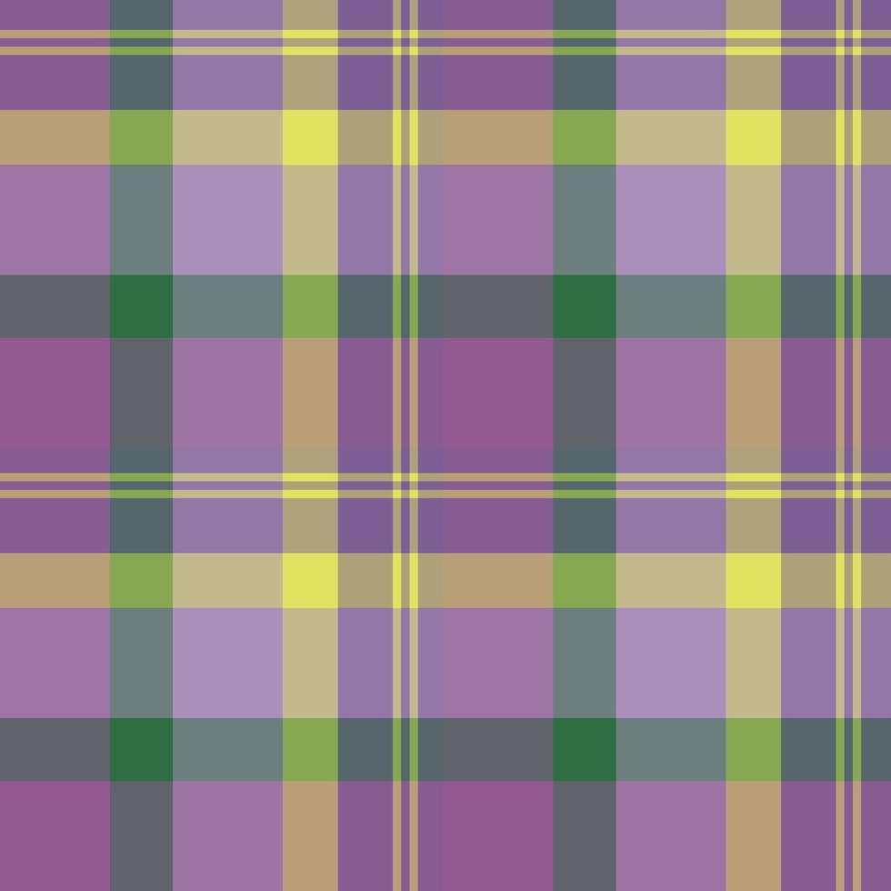 modèle sans couture dans de merveilleuses couleurs violettes, vertes et jaunes pour plaid, tissu, textile, vêtements, nappe et autres choses. image vectorielle. vecteur