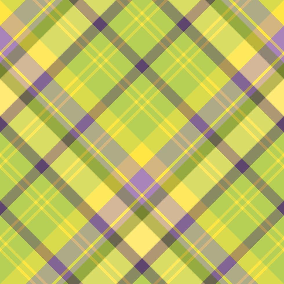 motif sans couture dans de superbes couleurs vertes, jaunes et violettes pour le plaid, le tissu, le textile, les vêtements, la nappe et d'autres choses. image vectorielle. 2 vecteur