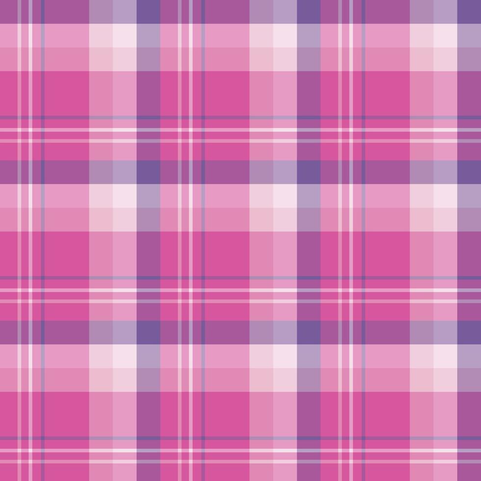 motif sans couture dans de superbes couleurs roses et violettes lumineuses et lumineuses pour le plaid, le tissu, le textile, les vêtements, la nappe et d'autres choses. image vectorielle. vecteur