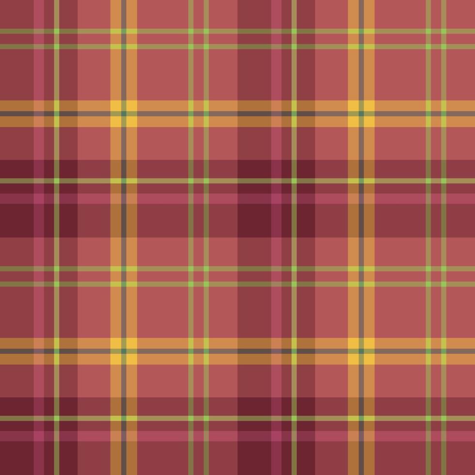 motif sans couture dans de superbes couleurs rouges, jaunes et vertes mignonnes pour le plaid, le tissu, le textile, les vêtements, la nappe et d'autres choses. image vectorielle. vecteur