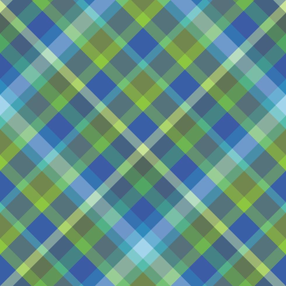 motif sans couture dans de jolies couleurs vertes et bleues pour le plaid, le tissu, le textile, les vêtements, la nappe et d'autres choses. image vectorielle. 2 vecteur