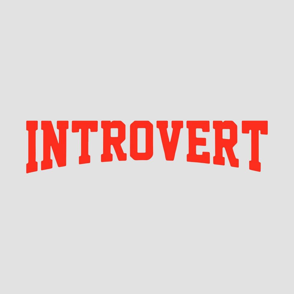 conception de t-shirt introverti vecteur