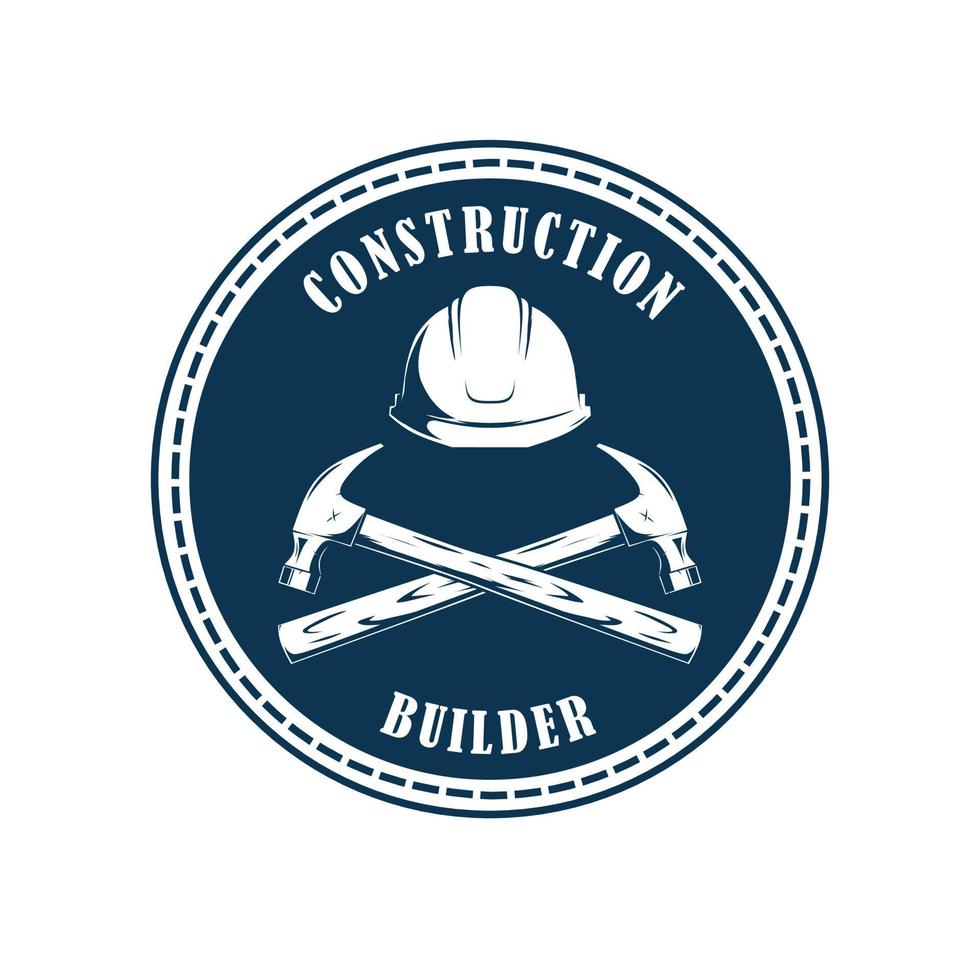 concept de logo simple de constructeur de construction vecteur