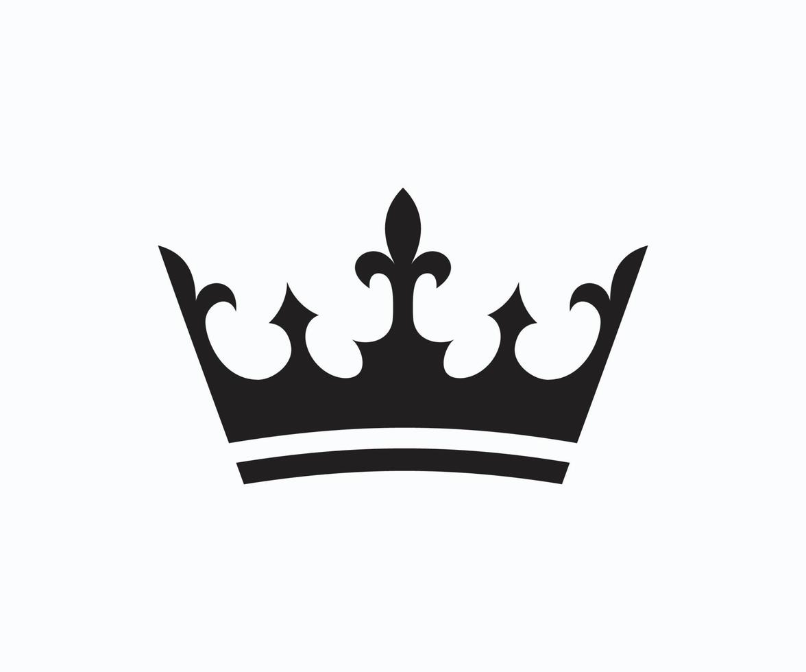 modèle de symbole d'icône de vecteur de couronne noire claire.