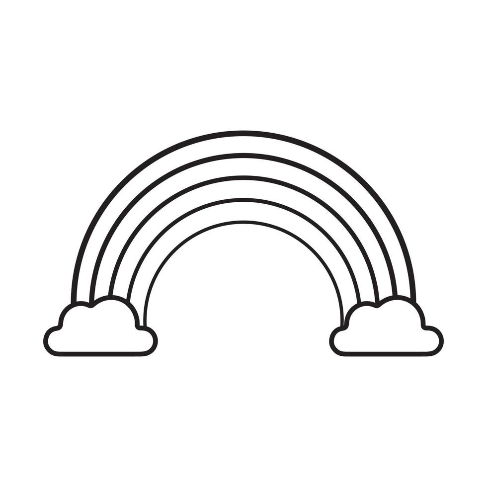 modèle de conception de vecteur icône arc-en-ciel