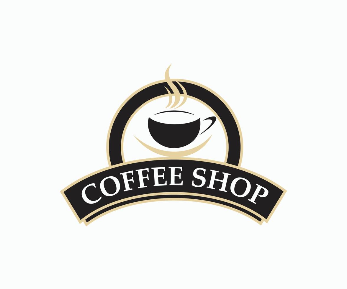 modèle de conception de logo de café. création de logo vintage de café. vecteur