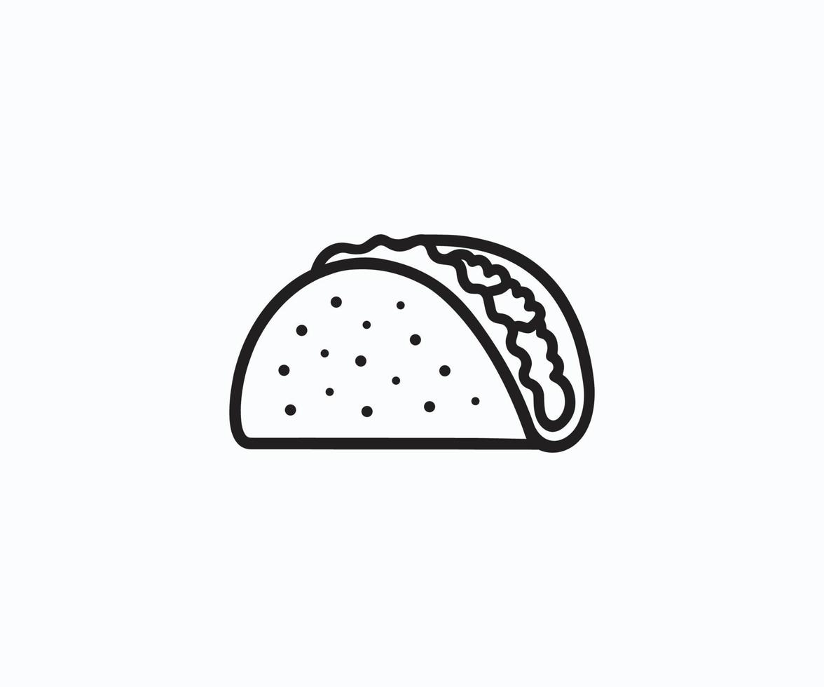 art, logo et graphiques d'icônes vectorielles tacos. vecteur