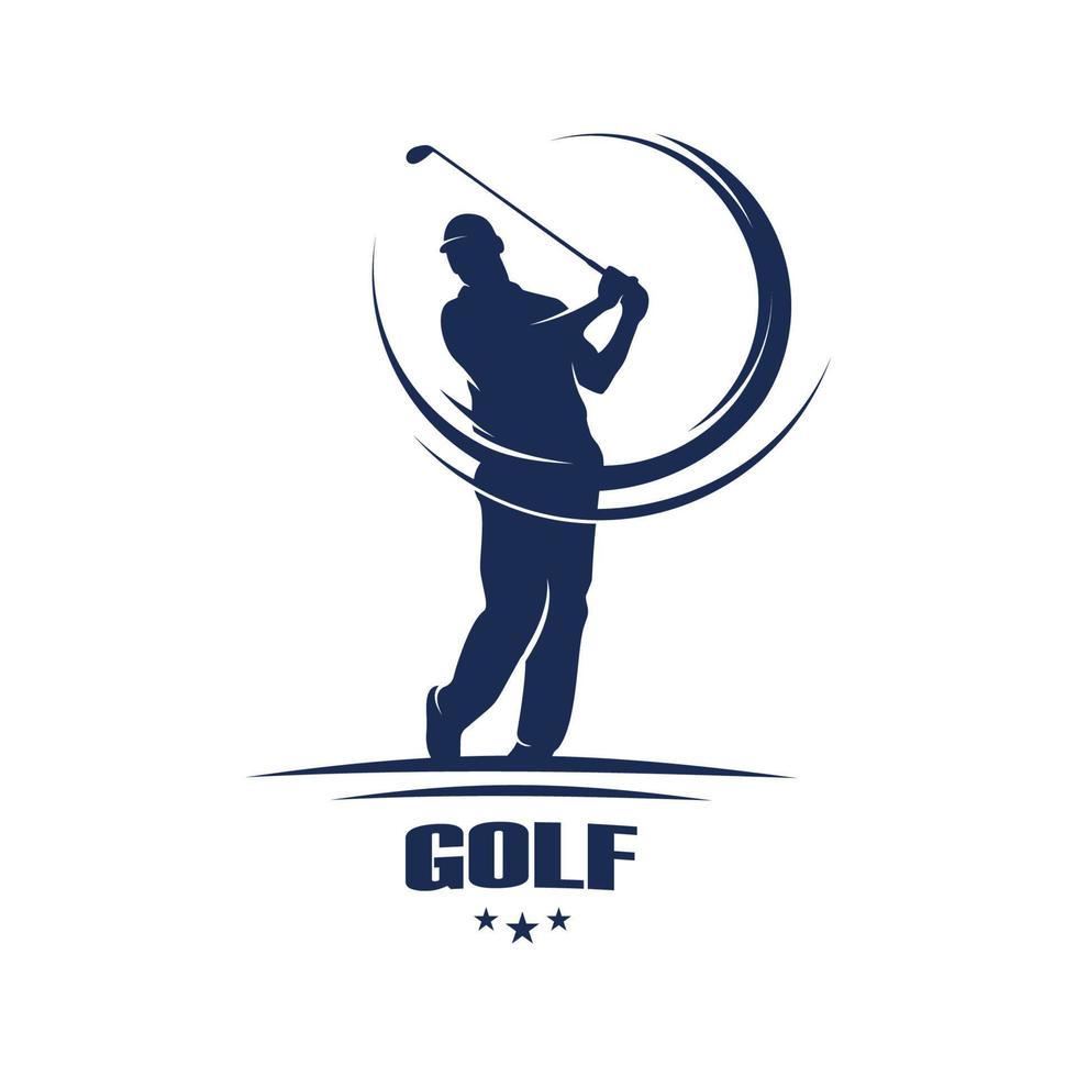 logo design illustration de modèle de sport de golf vecteur