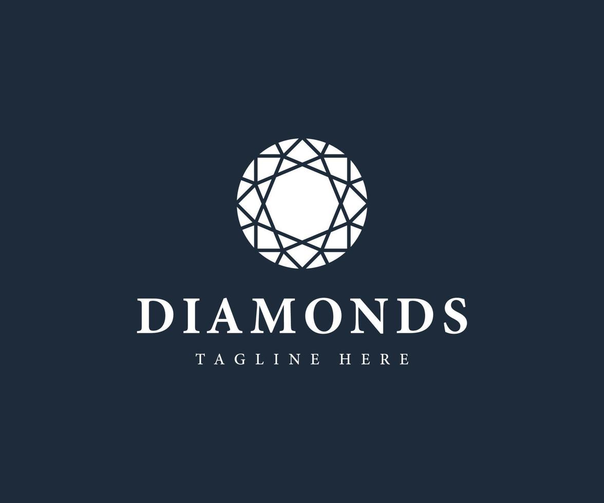 modèle de conception de logo de luxe de diamant. vecteur de modèle de logo de diamant.