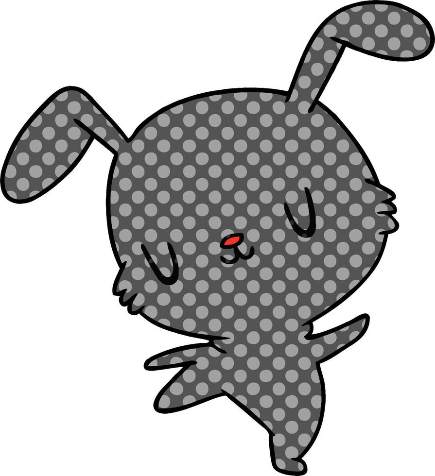 lapin à fourrure mignon kawaii dessin animé vecteur