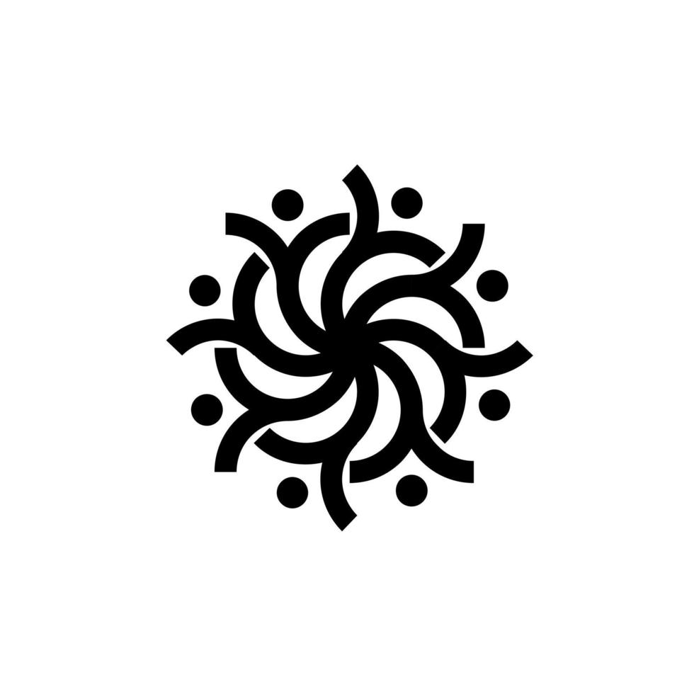 logo de personnes abstraites avec concept de communauté de réseau vecteur premium vecteur pro