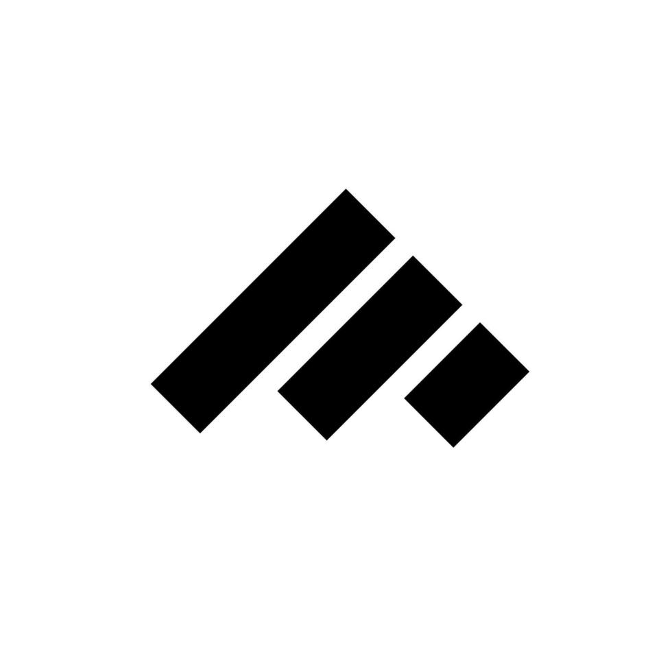 modèle de conception de logo lettre m simple vecteur pro