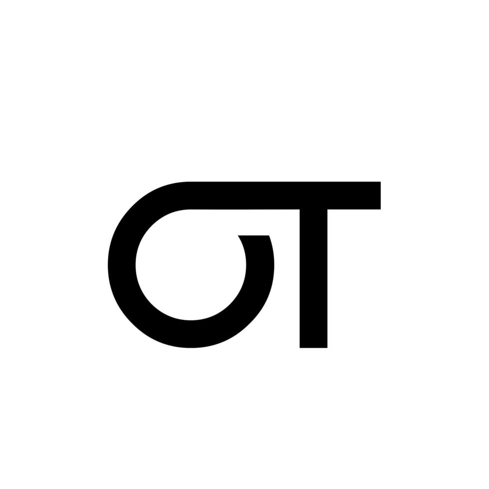 lettre ot logo conçoit vecteur gratuit