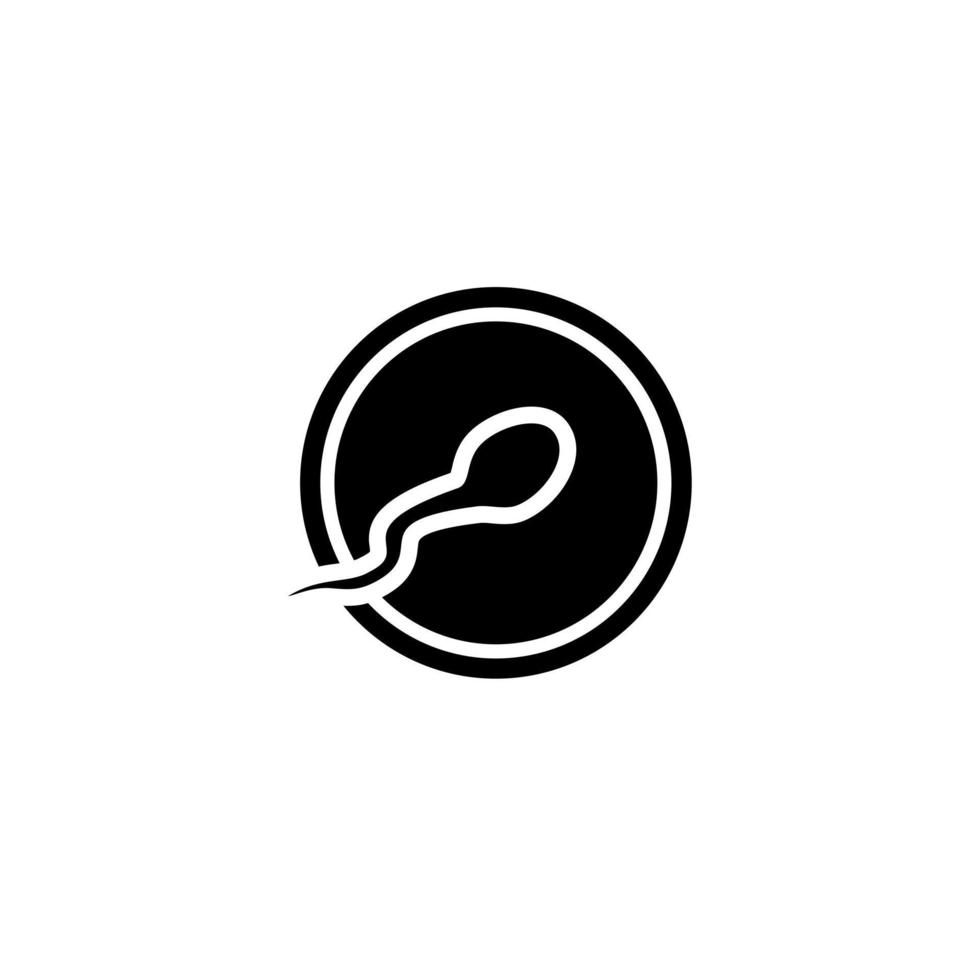 icône de sperme logo vector illustration design pro vecteur